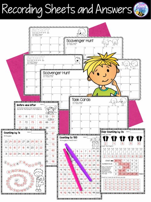 Australian Curriculum Maths Year 1 Number Sequences Recording Sheets