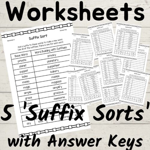 Suffixes Activities Preview Page 2 1