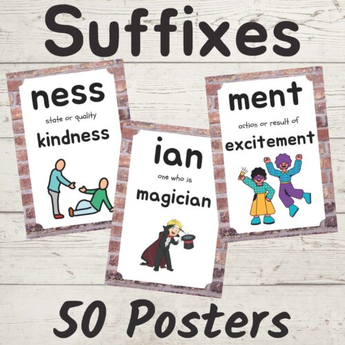 Suffixes Posters Preview Page 1