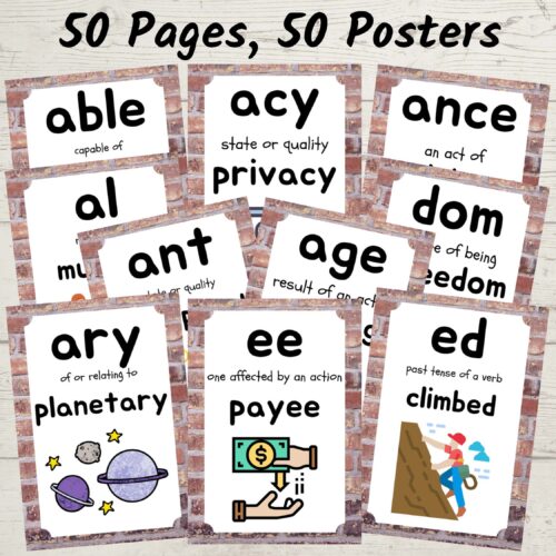 Suffixes Posters Preview Page 4