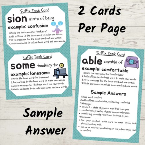 Suffixes Task Cards Preview Page 3 1