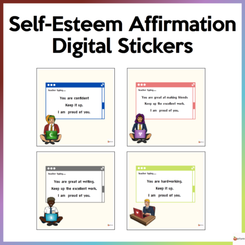 Digital Stickers Teen Self Esteem Set 1