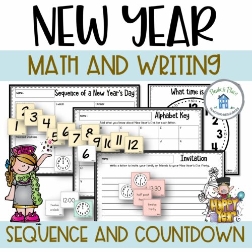 New Year Math And Writing Sq