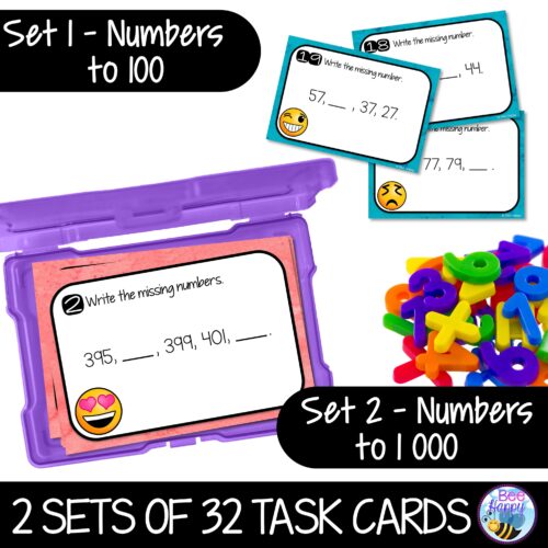 Australian Curriculum Maths Year 2 Unit 1 Number Sequences Task Cards