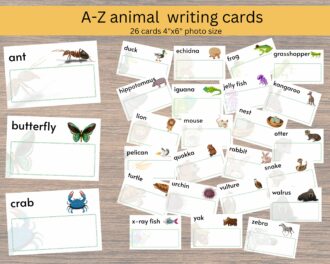 A Z animal matching cards