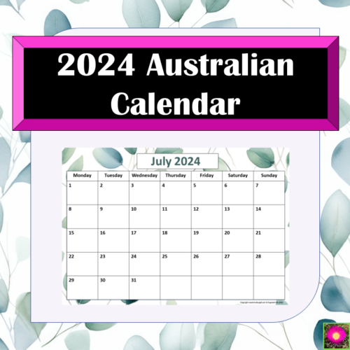 Eucalyptus Leaves Calendar Cover