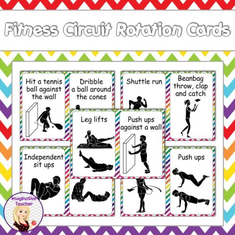 Fitness Circuit Rotations Square Cover