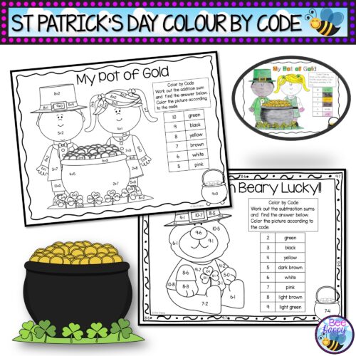 St Patrick'S Day Colour By Code