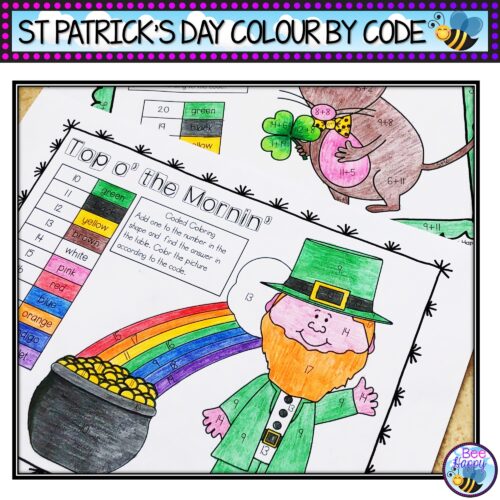 St Patrick'S Day Colour By Code Addition And Subtraction