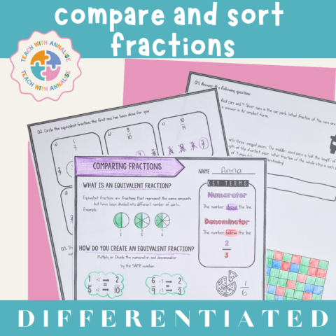 Compare And Sort Fraction Worksheets