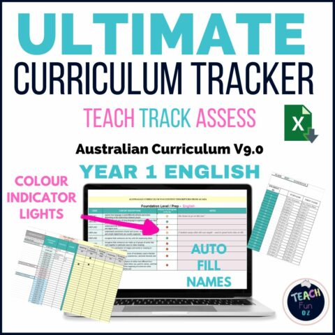 Australian Curriculum V9.0 Tracker Year 1 First Grade