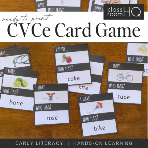 Picture Of Some Cvce I Have Who Has Card Game For Classroom