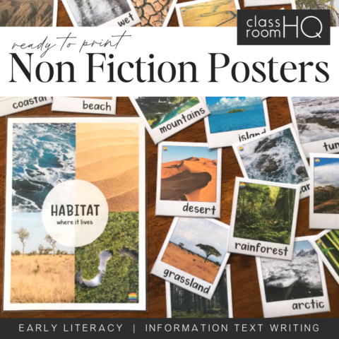 Picture Of Non Fiction Information Text Animal Habitat Posters And Word Wall Cards For Class