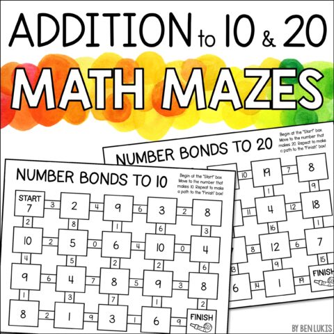 Math Mazes Number Bonds