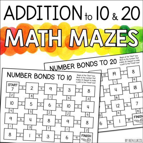 Math Mazes Number Bonds