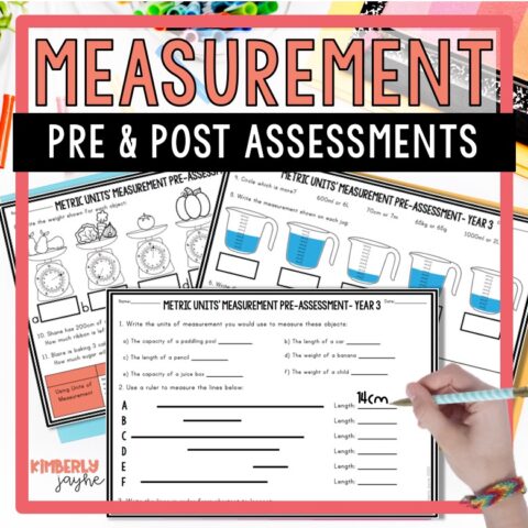 Kimberly Jayne Creates Measurement Australian Curriculum Assessments