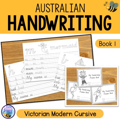 Australian Handwriting Practice Book 1 Victorian Modern Cursive