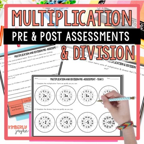 Kimberly Jayne Creates Australian Curriculum Year 3 Multiplication And Division Assessment