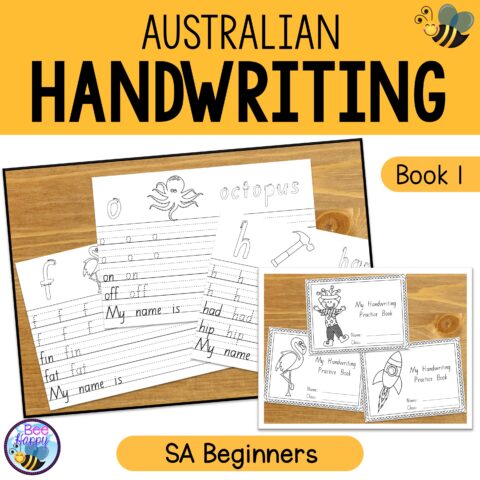 Australian Handwriting Practice Book 1 Sa Beginners Font