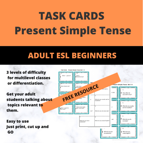Task Cards Present Simple Tense Tpt
