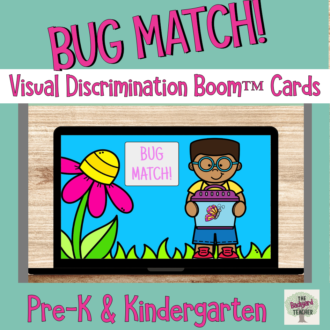bug match visual discrimination boom cards activity 1