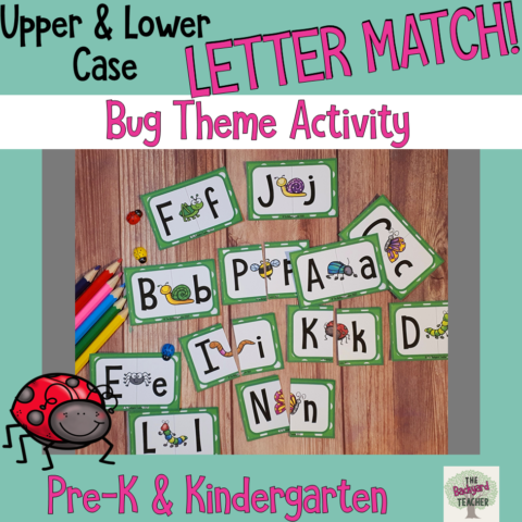 Bugs Upper And Lower Case Letter Matching Activity 1