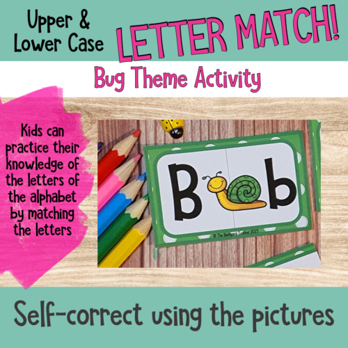 Bugs Upper And Lower Case Letter Matching Activity 3