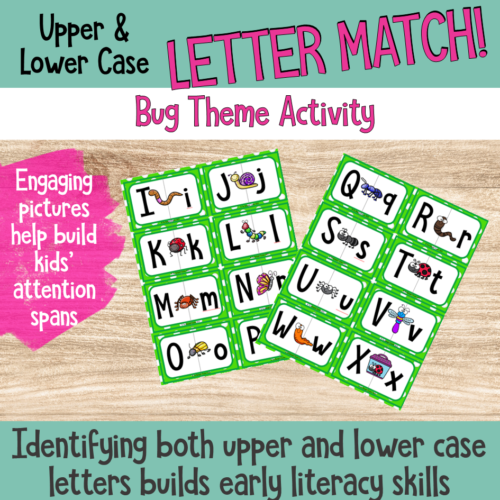 Bugs Upper And Lower Case Letter Matching Activity 4