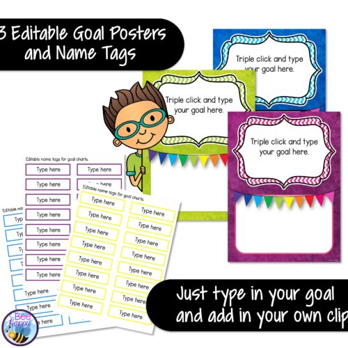 Editable Goal Setting Posters