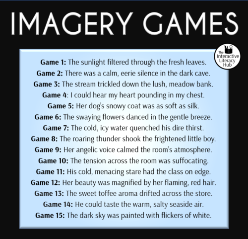 Imagery Sentence Examples 1