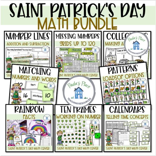 Saint Patricks Day Bundle Maths Centers
