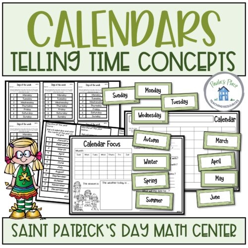 Saint Patricks Day Matching Calendar