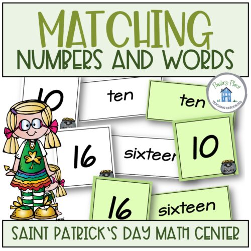 Saint Patricks Day Matching Number To Words