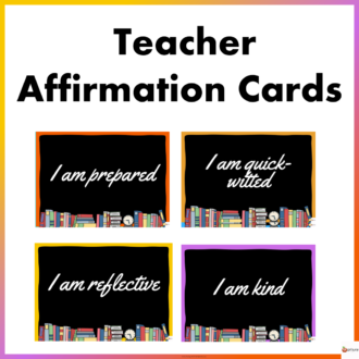 teacher affirmation card 2 cover page