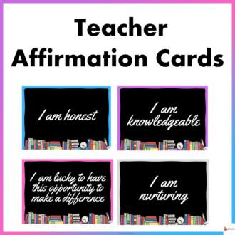 teacher affirmation card 4 cover page