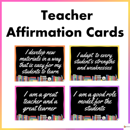 Teacher Affirmation Cards 9 Cover Page