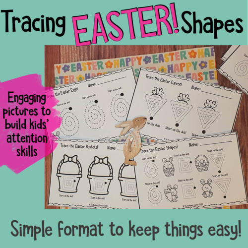 Tracing Easter Shapes For Pre K And Kindergarten 4