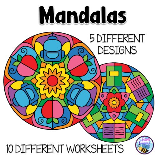 Colour By Codes Subtraction Mandalas