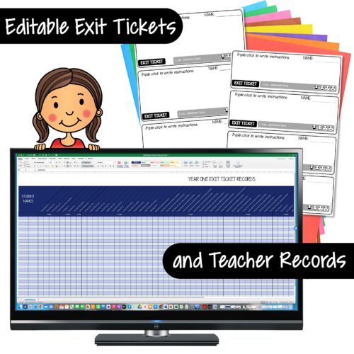 Math Exit Tickets Year One Australian Curriculum V9 Editable Tickets And Teacher Records