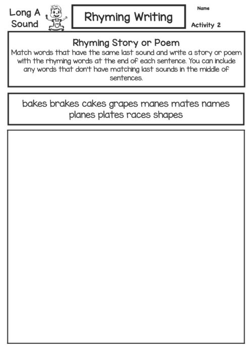 Long A Rhyme Worksheets1024 24