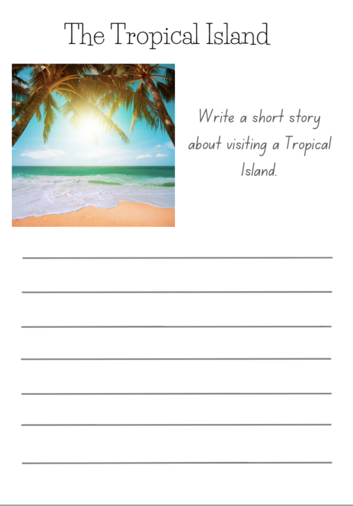 Writing Tropical Beach