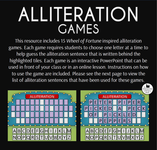 Alliteration Games