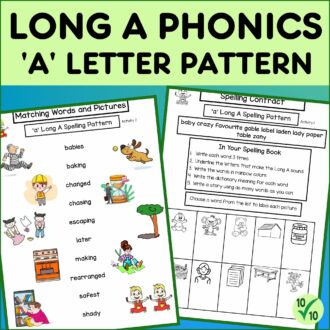 Long A Phonics - Letter Pattern 'a'