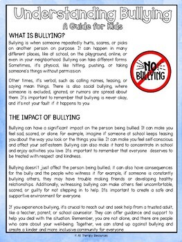 Bullying Lesson & Scenario Cards for Kids I Counseling Lesson ...