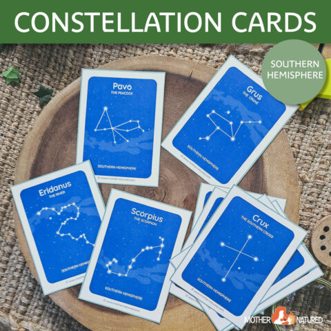 Southern Hemisphere Constellation Cards Fro Kids