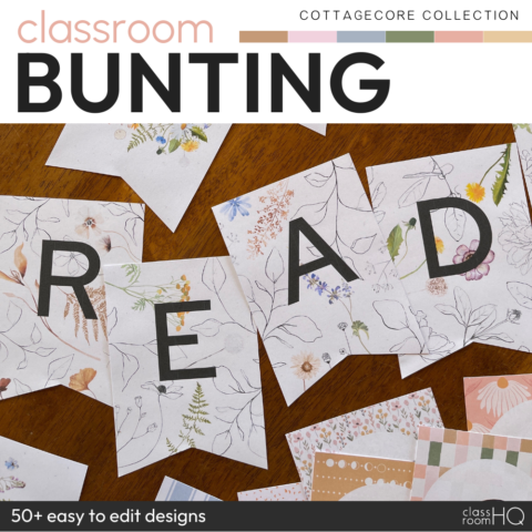 Cottagecore Classroom Bunting Pack