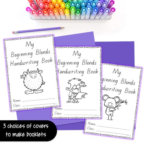 Australian Handwriting Practice Initial Blends Qld Booklet Covers