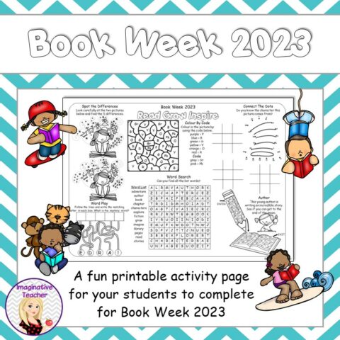 Free Book Week Activity Page 2023 Square Cover