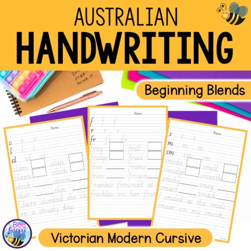 Australian Handwriting Practice Initial Blends Vmc Cover
