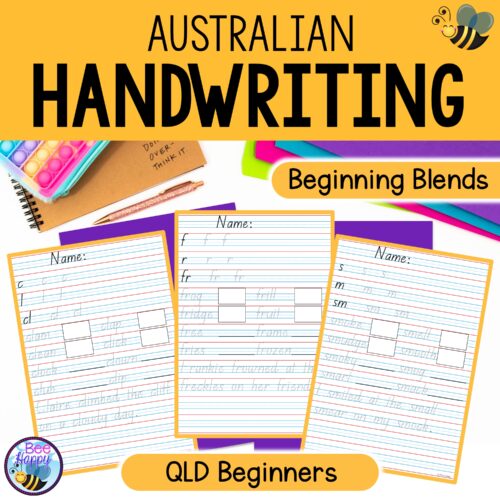 Australian Handwriting Practice Initial Blends Qld Cover